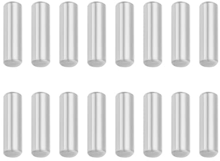 Create idea 50 perni per staffe per mensole, 3 x 10 mm, in acciaio inox 304, testa rotonda piatta, smussato, per librerie, mobili, riparazione installazione