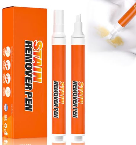 Stain Remover Pen, New Stain Remover Pen for Clothes, Instant Remove Household Stains, Quick Effect And Drying, Travel & Pocket Size (2 PCS)