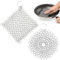 lomdung 2 Pezzi Scrubber per Cotta di Maglia in Acciaio Inossidabile, Pulitore in Ghisa, Pulitore per Pentole in Ghisa, per Tutti i Tipi di Griglie, Padelle in Ghisa, Griglie e forni Olandesi