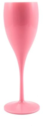 zaoalife Plastic Pink Champagne Flutes, 180ml Champagne Glasses Wine Glasses, Wedding Toasting Champagne Flute Goblet, Reusable Champagne Cups for Party Wedding