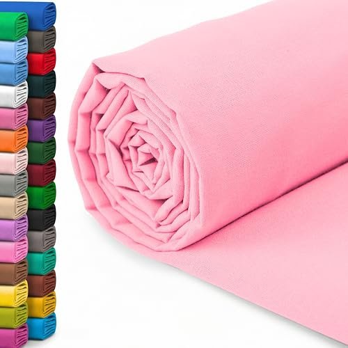 A-Express Tela de algodón 100% - 150 cm de ancho - Tela lisa por metro - ideal para acolchar, costura, forro de cortina, bolsas, ropa de cama, fundas de almohada - color