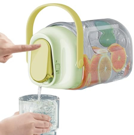 Fridge Pitcher Dispenser, Juice Container Airtight Drink Jug, 3.5l Capacity Fridge Pitchers, Press Design, Containers with Handle Andfilter, Iced Tea, Lemonade, Beverages, Kitchen