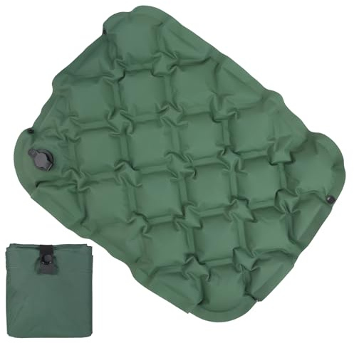 Cojín de asiento inflable, cojín de camping con bolsa de almacenamiento, cojín de viaje para actividades al aire libre como playa, senderismo, pesca y canotaje