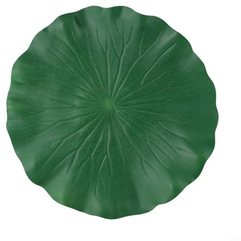 Snowchecking Foglie di loto artificiali galleggianti in plastica EVA per laghetti, decorazioni per stagni (28 cm)