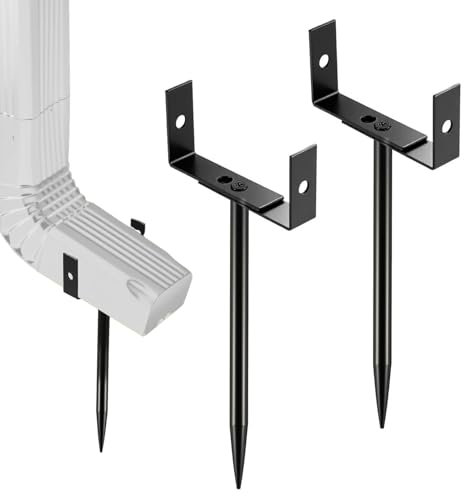 Downspout Bracket - Gutter Downspout Holder - Adjustable Rust Proof Stand for Yard Drainage Deck Flood Prevention Patio Lawn