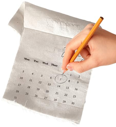 2026 Väggkalender För Vuxna 12-Månaders Textil Årlig Planerare