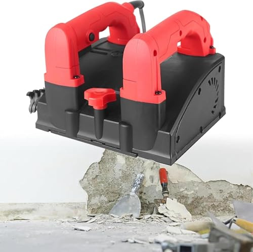 Piallatrice elettrica per muri da 1200 W, pala raschietto per muri elettrica portatile, profondità 1-4 mm, design a doppia impugnatura, adatta per lisciare pareti precise ed efficienti