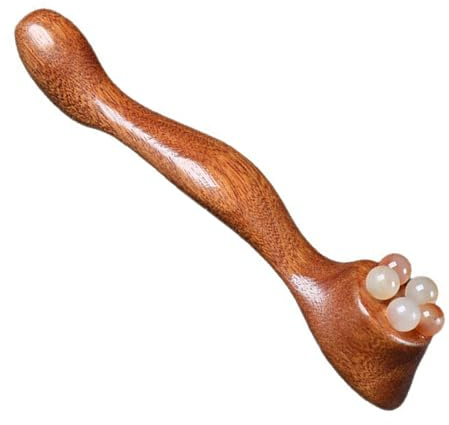 Riaisttd Augenroller,tragbarer leichter Holz-Massageroller - Massagestab für die Augenpartie,Für Aroma-Stick, Kopfspa-Entspannung, Nacken, Gesicht, Zuhause, Reise, Dusche, Yoga