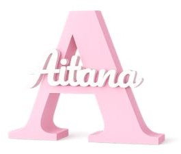 Letra Decorativa Personalizada 3D en PLA, Inicial con Nombre para Habitación Infantil, Mesa de Dulces y Eventos, Color y Tamaño a Elegir, Regalo para Niños, Cumpleaños, Bautizos
