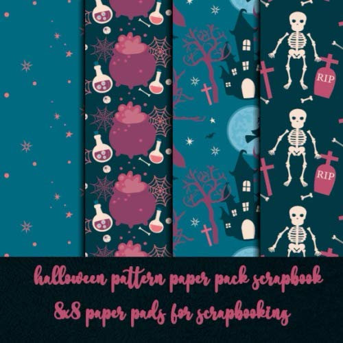 halloween pattern paper pack scrapbook - 8x8 paper pads for scrapbooking: halloween scrapbook embellishments DIY craft - origami - decoupage - paper ... - Decorative crafting Paper for Card Making