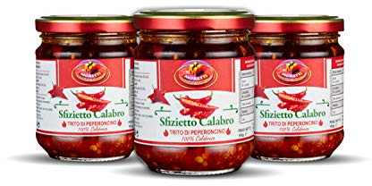 Moretti® Crema de Ají | 100% Calabrese 100% Natural | Sin OMG | Chiles cultivados y procesados ​​en Calabria con aceite de oliva | Cremoso para untar | Hecho en Calabria (Calabrese 3 Piezas)
