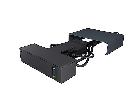 Legrand 694596 TV-Sockel mit Überspannungsschutz, mit Schalter, 4 Steckdosen, 2 m, Schwarz