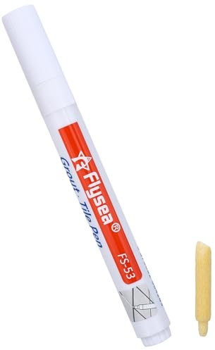 1 PC Rotulador de Lechada para Juntas de Azulejos Tile Grout pen Limpia Juntas Baldosas Suelo Baldosinin Blanqueador Limpiador Azulejos Restaura las Juntas de Baños y Cocinas-Blanco