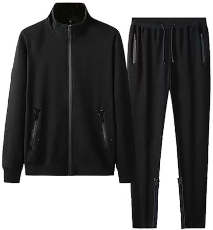Herren-Trainingsanzug für Frühling und Winter, einfarbig, langärmelig, Kapuzenoberteil und Hose, warm, Kapuzen-Sweatshirt, Sporthose, Camouflage-Jacke, Orange, Schwarz , 3XL