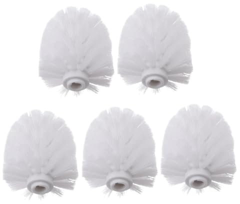 CALLARON Cabezal De Cepillo De Inodoro Blanco 5 Piezas Cabezales De Repuesto para Limpiar Inodoros Cabezal De Plástico Accesorios De Baño Fácil Instalación Adecuado para Hogares Limpieza