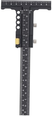 Woodworking Scriber Measuring Tool T Square Ruler Multifunctional Aluminum Alloy Marking for Carpentry