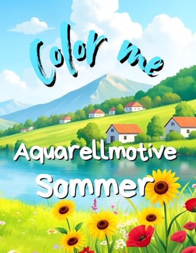 Color me Aquarellmotive Sommer