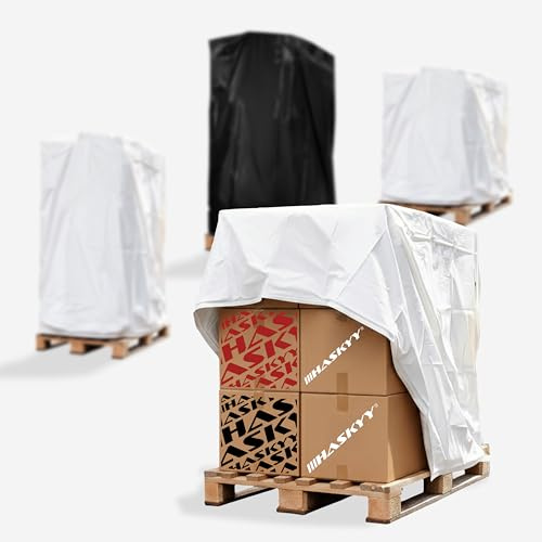 HASKYY Housse de Protection pour Palette 5X Housse de Protection 130 x 90 x 130 cm pour palettes Euro - Couverture pour Meubles sur palettes - Bâche de Protection pour Meubles de Jardin - Bâche de