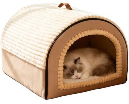 Misaakoeq Cuccia Per Gatti Con Copertura - Rifugio Rimovibile,Tenda Casa Per Gatti Lavabile | Per Cuccioli E Animali Di Piccola Taglia Per La Casa Il Soggiorno La Camera Da L'Area Giochi E