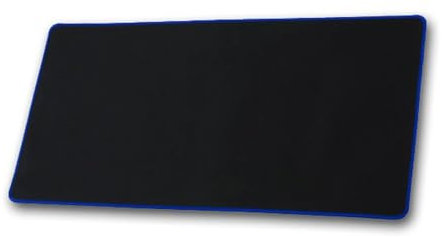 Alfombrilla para Teclado y Ratón Antideslizante Mouse XXL Gaming Negro con Bordes Azules