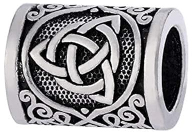 Viking Beard Beads Hair Beads-Viking Hair Beads for Men DIY Beads Celtic Knot Rosary Beads Bearded Ring Irish Beard Beads Large Viking Beard Beads Metal Beads (3pcs Celtic Knot Beads)