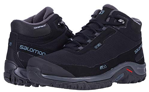 Salomon herr vinterskor Shelter Climasalomon™ Vattentät, Svart Black Ebony Black, 42 EU