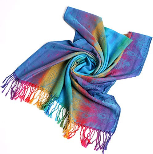 Lazzboy Frauen Lady Fashion Folk-custom Retro Quaste Schal Wrap Travel Schals Damen Pashmina Stola Für Schultertuch Eleganter Mit Floralem Muster In Vielen Farben(A)