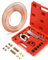 Herramienta Abocardar Tubos Freno, 7m Ø 4,75mm Tubo de Freno Cobre-Níquel Kit (16 Conexiones de Tornillo + 4 Conectores)