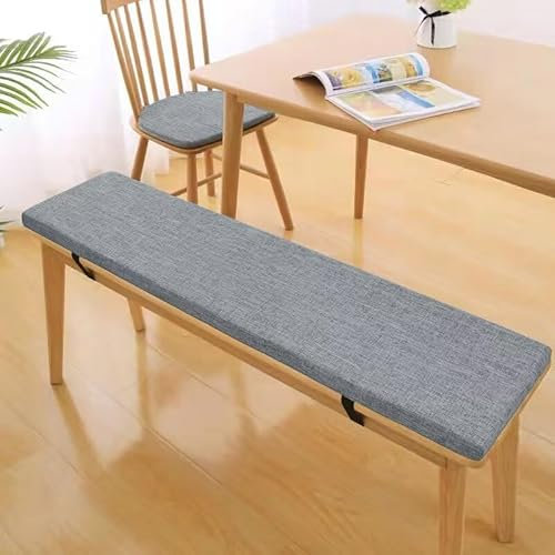 Tielag Bankauflage Stuhlkissen, Sitzkissen für Bank, Waschbare Bankkissen Sitzauflage, Abnehmbarem Bankpolster Auflage für Gartenbank Schaukel, Terrasse, Esstisch, 140×35×5cm