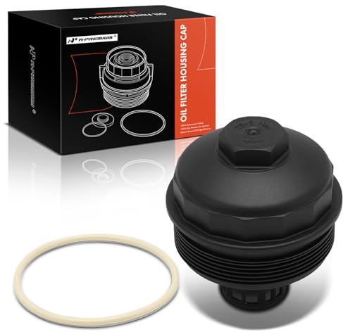 A-Premium Oil Filter Housing Cap Assembly Compatible with Volvo XC60 2010-2012, XC90/S80 2007-2012, S60 2011-2012, XC70 2008-2012, Oil Filter Housing Cover, Replace# 30677346