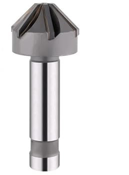 Fasen-Schaftfräser, 90-Grad-Fasenfräser mit gelöteter Hartmetallklinge, gerader Schaft, Fasen-Senkerbohrer, V-Nut, CNC-Fasen-Schaftfräser(Size:D40-90-d20)
