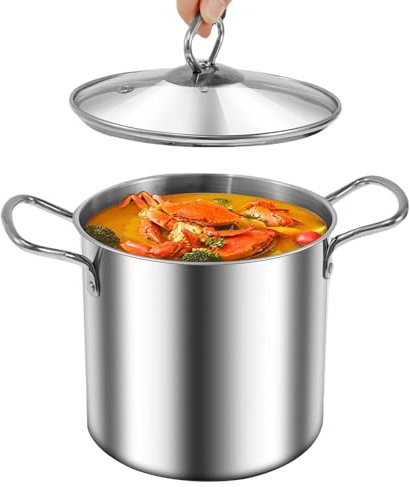 Pentola da cucina – Pentola per pesce, bollitore trasparente con serbatoio di stoccaggio 'olio, contenitore per grasso con colino | Pentola per friggitrice da 3,5 l con cestello scolapasta,