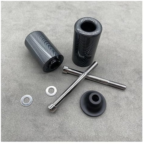 SKINII Frame Sliders Sturzschutz Motorrad Black&Carbon No Cut Sturzpads Absturzsicherung Für Kawasaki Für Ninja Für ZX6R Für ZX-6R Für ZX 6R 636 2005 2006 Sturzpads Motorrad(B)