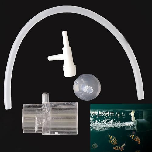 Syiyunran Fisch Aquarium Sauerstoff Booster Auslassrohr Gelösten Diffusor - 1 Stück, Transparent, Diffusor Keine Elektrizität Benötigt Powerless Ausströmer, Geeignet für Oxygenation Zubehör