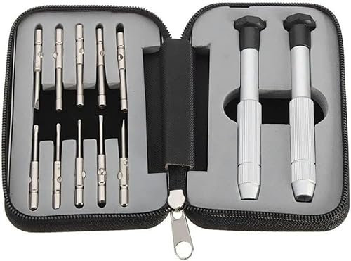 Juego de Destornilladores de precisión Torx Intercambiables, Herramienta de reparación de Gafas para Reloj, Juego de 12 Destornilladores de precisión