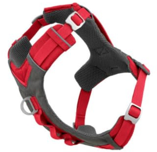 Kurgo Journey Air Hundegeschirr, S, Rot | Gepolstertes Bruststück, Leichtes Ripstop, Atmungsaktiv, Reflektierend