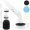 Brosse Nettoyage Electrique, Brosse Rotative Nettoyage, Brosse Nettoyage Salle de Bain, Brosse Nettoyage sans Fil avec 6 Brosses Remplaçables pour Salle de Bain Cuisine Voiture