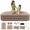 DEWINNER Inflatable Mattress,Double Inflatable Beds with Built-in Electric Pump and 2*Pillow,Quick 3-Min Inflation/Deflation,Comfortable Flocked Surface,Bed for Home,Camping and Guests(150x200x40)