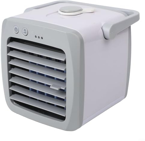 Mini ventilatore portatile ad aria, sistema di raffreddamento ad acqua umidificante USB con grande serbatoio, per auto, casa, ufficio, interni ed esterni, campeggio