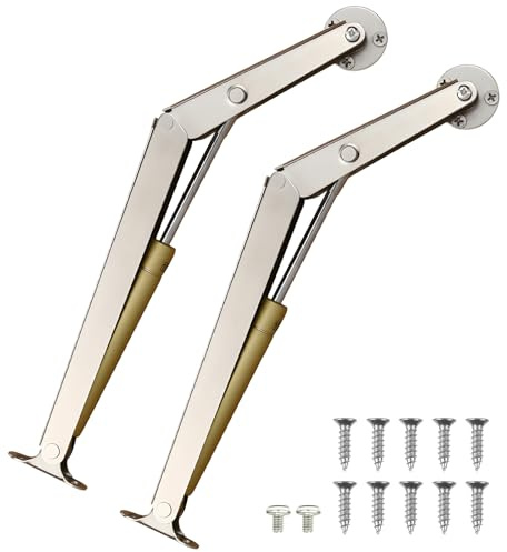2 Piezas Bisagra Cierre Suave de Soporte de Tapa, 200 N Amortiguadores Muebles Cocina, Amortiguador Puerta Cocina con Tornillo, Pistones a Gas Muebles Cocina Amortiguador, para Cocina Muebles