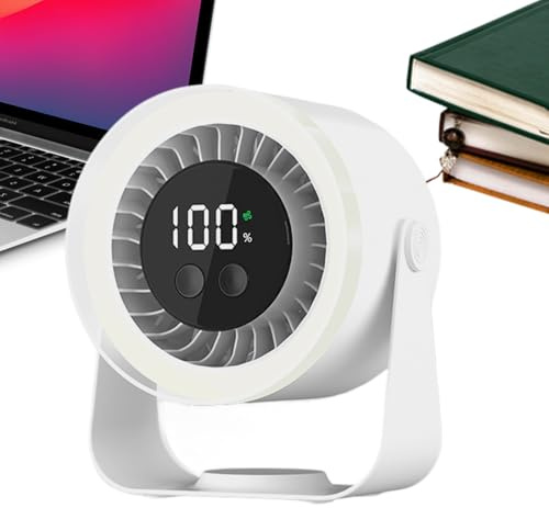 Genérico Ventilador De Mesa - Ventilador Silencioso 10 Velocidades Recargable USB - Circulador De Aire Silencioso Con Carga USB Eficiente Para Espacios Personales