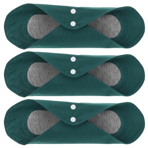 CONGARTENO Compresas de Maternidad Reutilizables de Algodón Transpirable Ultrafinas Costuras Protección Absorbente para Flujo Abundante 3 Unidades Lavables para Cuidado Posparto y Uso