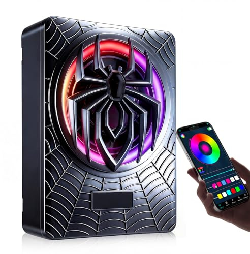 Aktiv subwoofer för bil, kan monteras under sätena, maximal effekt 1 200 W, 10 tum, inbyggd förstärkarmodul, kompakt subwoofer, appstyrd RGB-stämningsbelysning