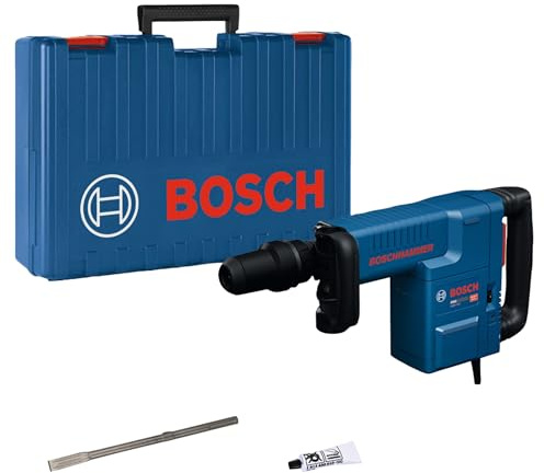 Bosch PRO Martillo demoledor SDS max GSH11EV | La herramienta especializada para trabajos de demolición con control antivibración GSH11EV, MALETIN