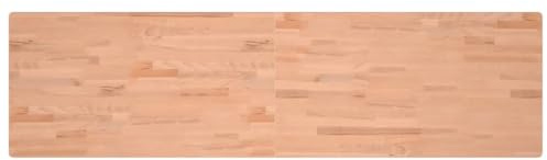 Keeushr Schreibtischplatte Massivholz Buche 200x55x2,5 cm, Faltbare Tischplatte aus Buchenholz mit Scharniersystem, vielseitig einsetzbar als Bürotisch oder Esstisch, einfache Reinigung