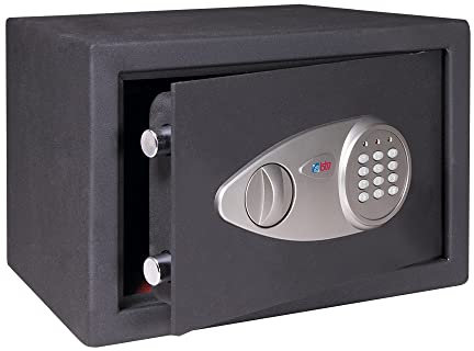 BTV | Caja Fuerte Electrónica de Sobreponer modelo Alpha 25 |Caja de Seguridad con Puerta de 4 mm y Cuerpo de 1.5 mm de Espesor | Caja Fuerte de Depósito | 37 x 28.5 x 27.5 cm