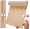Honeycomb Wrap Paper for Moving, 66 Feet Cushioning Packaging Roll Eco Friendly Packing Paper Large Protective Kraft Paper Alternative to Bubble Wrap with 10M Hemp Rope for Shipping Breakables