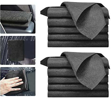 DAJASD 10 Stück Verdicktes Magisches Reinigungstuch, 30 x 40cm Wiederverwendbares Magisches Tuch, Streifenfreies Wundertuch, Allzweck-Mikrofaser-Handtücher für Küchen Badezimmer Fenster Glas Autos
