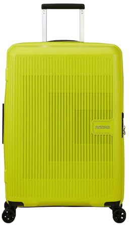 American Tourister Aerostep - Spinner M, Erweiterbarer Koffer, 67 cm, 66.5/72.5 L, Grün (Light Lime)