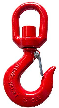 GamirA 1 Tonne mit Riegel, Schnellspanner, gesenkgeschmiedeter legierter Stahl, hängender, drehbarer Ösenhaken, Kran, industrieller Schäkel, Hardware-Heben